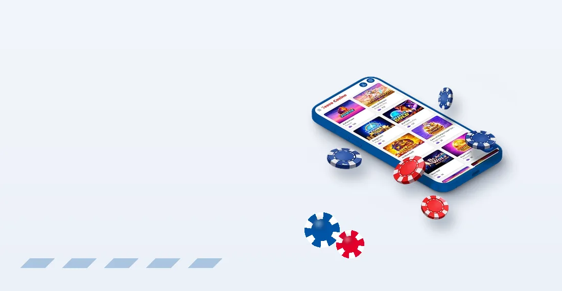 Phone with the mobile casino lobby